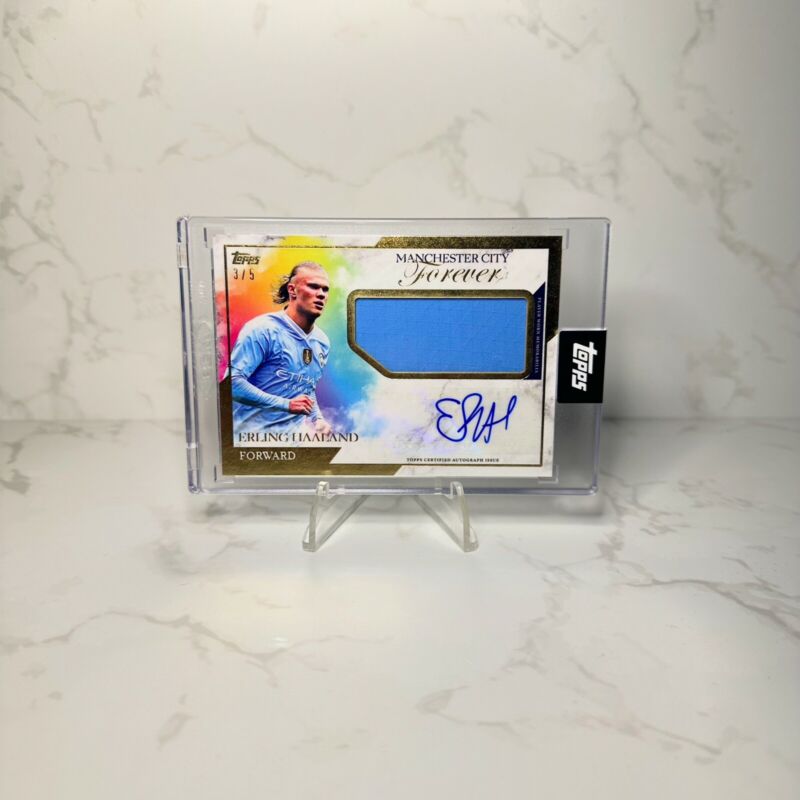 Erling Haaland 3/5 - Topps Manchester City Forever - Patch Auto for sale on Ebay