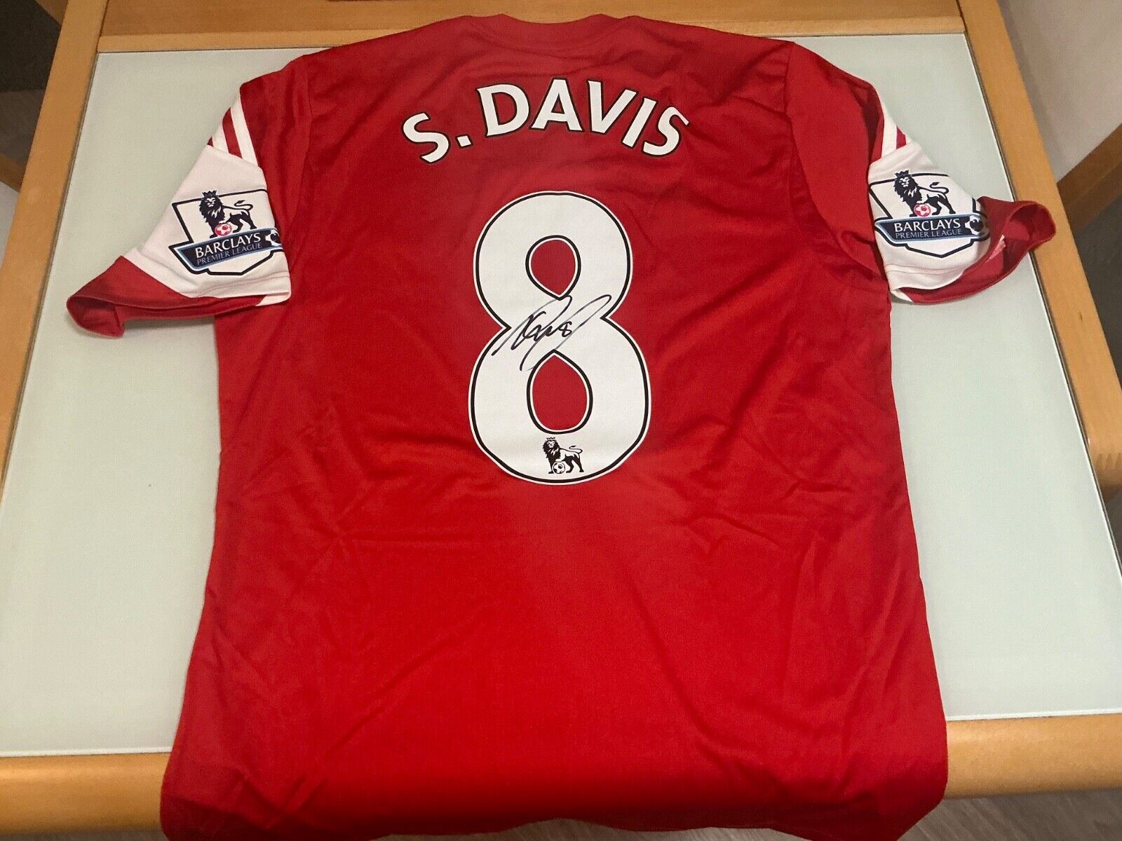 2013/14 southampton match worn signed 8 Steve Davis shirt for sale on Ebay