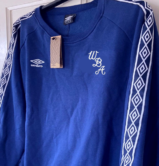 West Bromwich Albion retro Umbro Sweatshirt, size XL. for sale on Ebay
