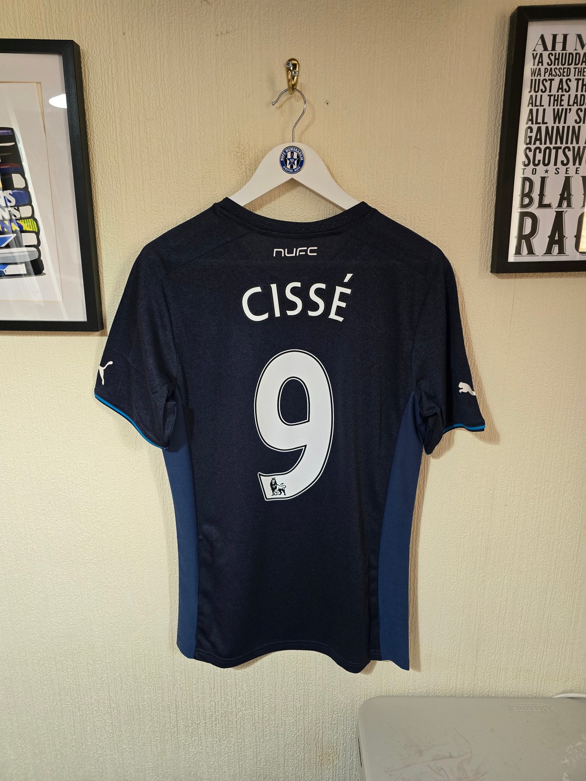 Newcastle United 2013/14 PUMA Away shirt, Player issue, BNWT, #9 CISSE - Medium for sale on Ebay