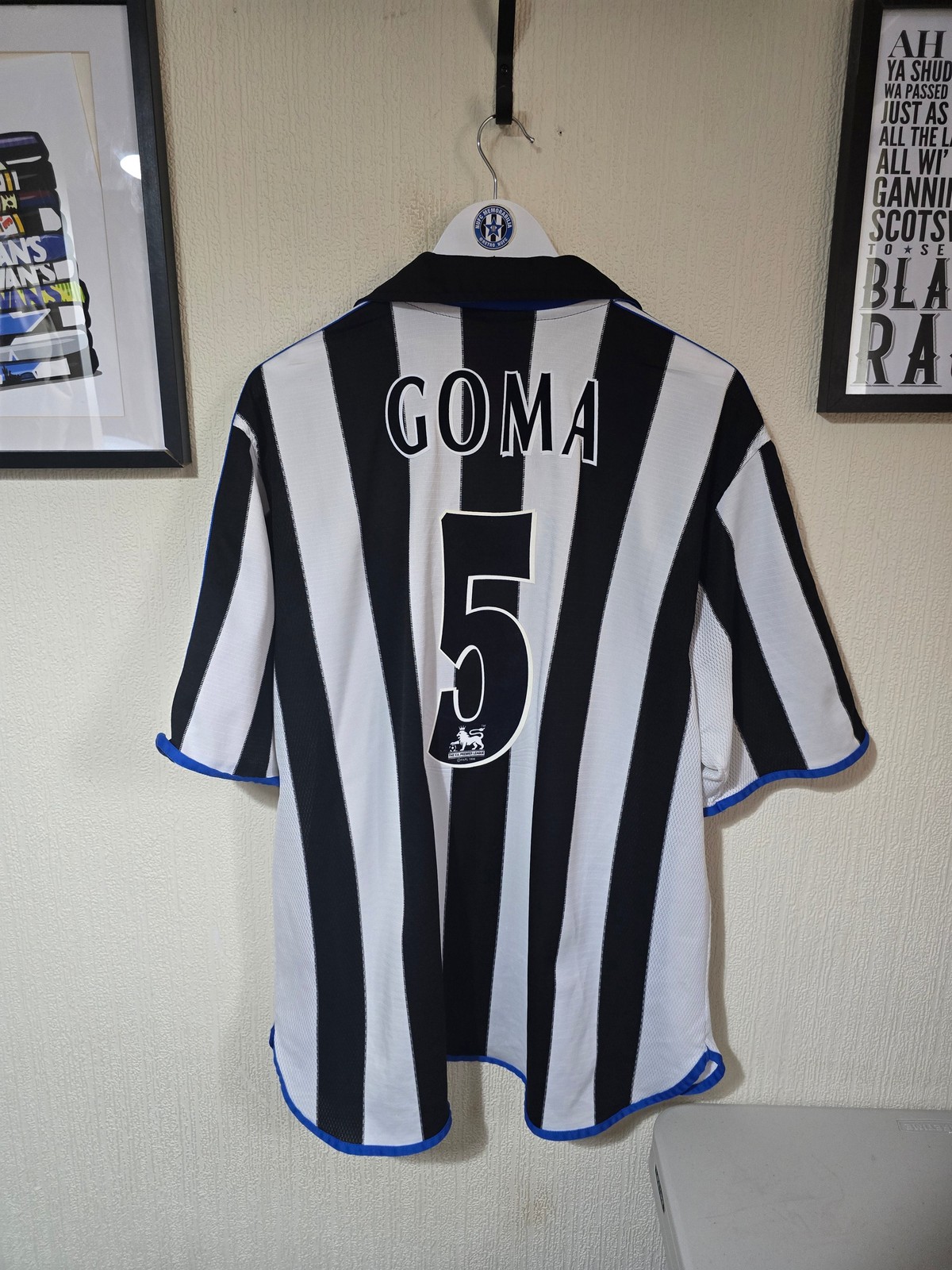 Original Newcastle United 1999/00 Adidas home shirt #5 GOMA - XXL for sale on Ebay
