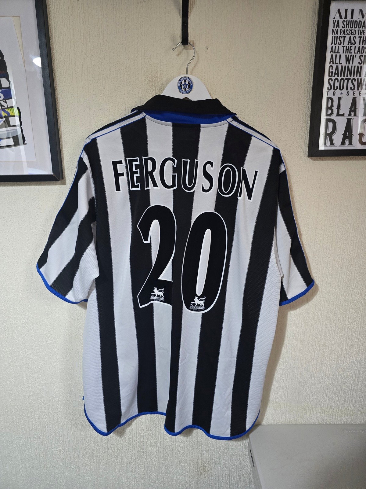 Newcastle United 1999/00 Adidas home shirt #20 FERGUSON - XXL for sale on Ebay