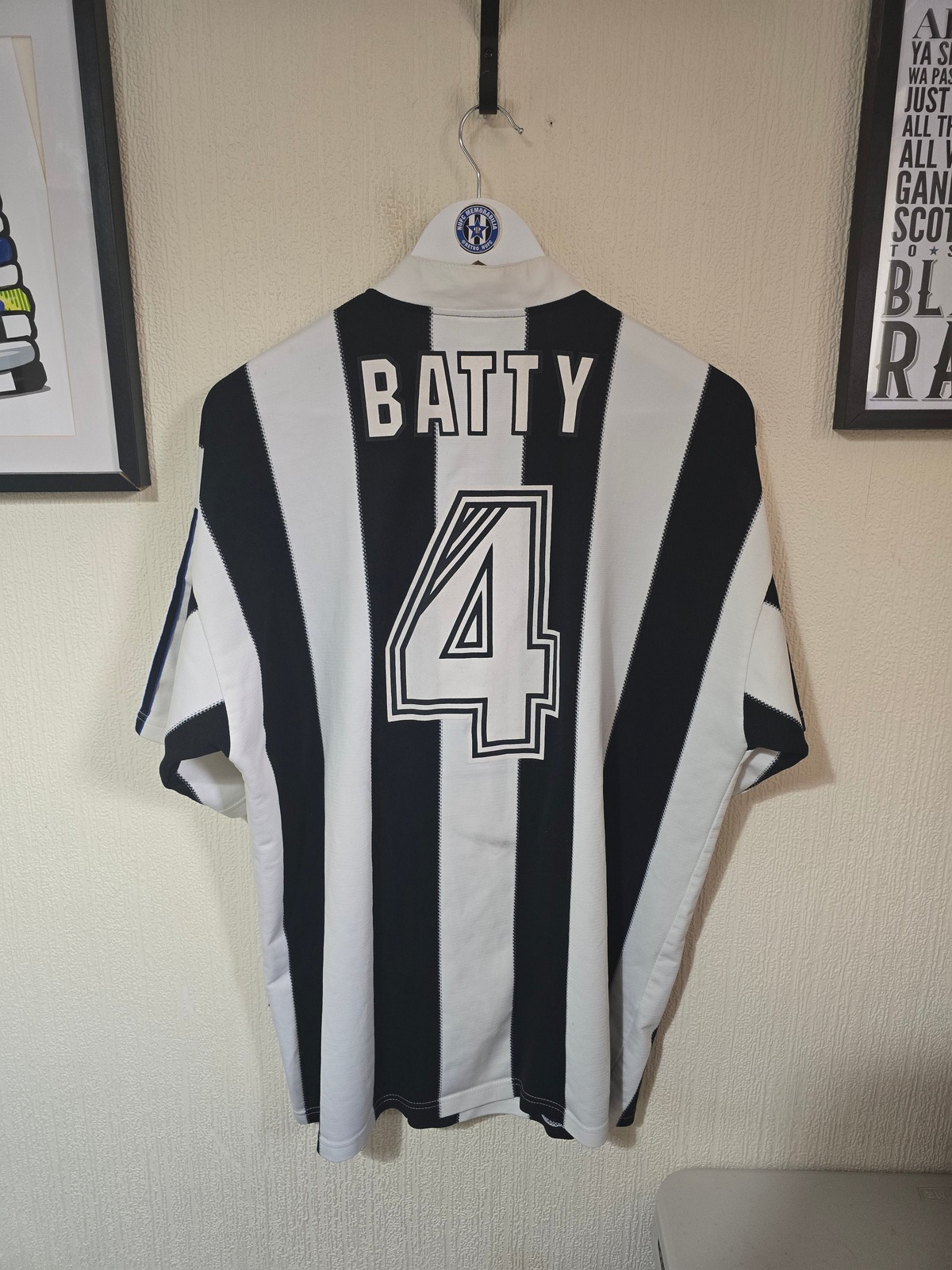 Newcastle United 1995/97 Adidas Home shirt, #4 BATTY - XL for sale on Ebay