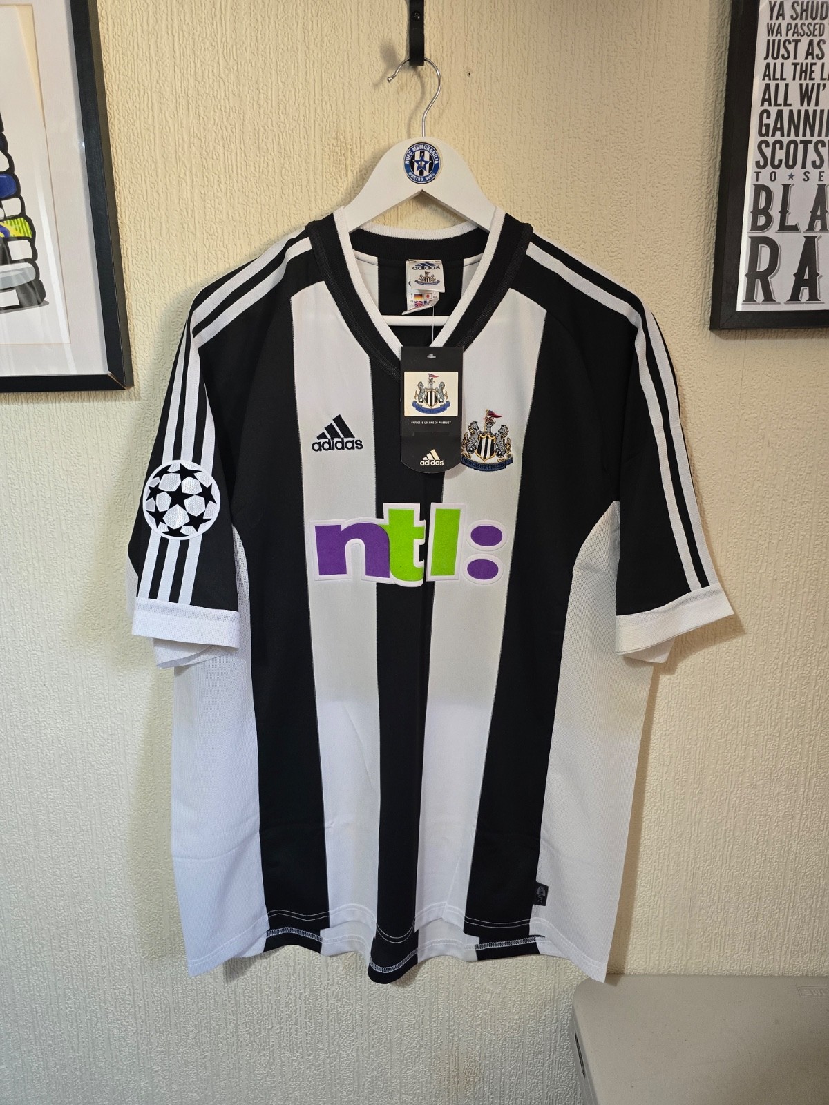 Newcastle United 01/03 UCL #10 BELLAMY player issue BNWT home shirt, XL for sale on Ebay