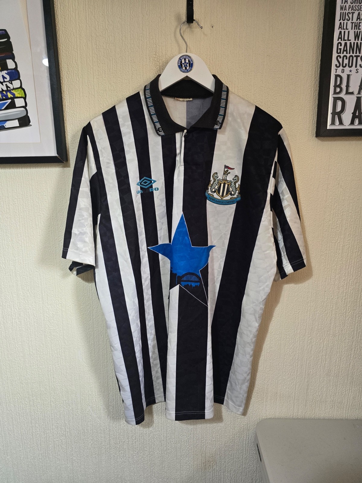 Newcastle United 1991/93 Umbro home shirt, XL for sale on Ebay
