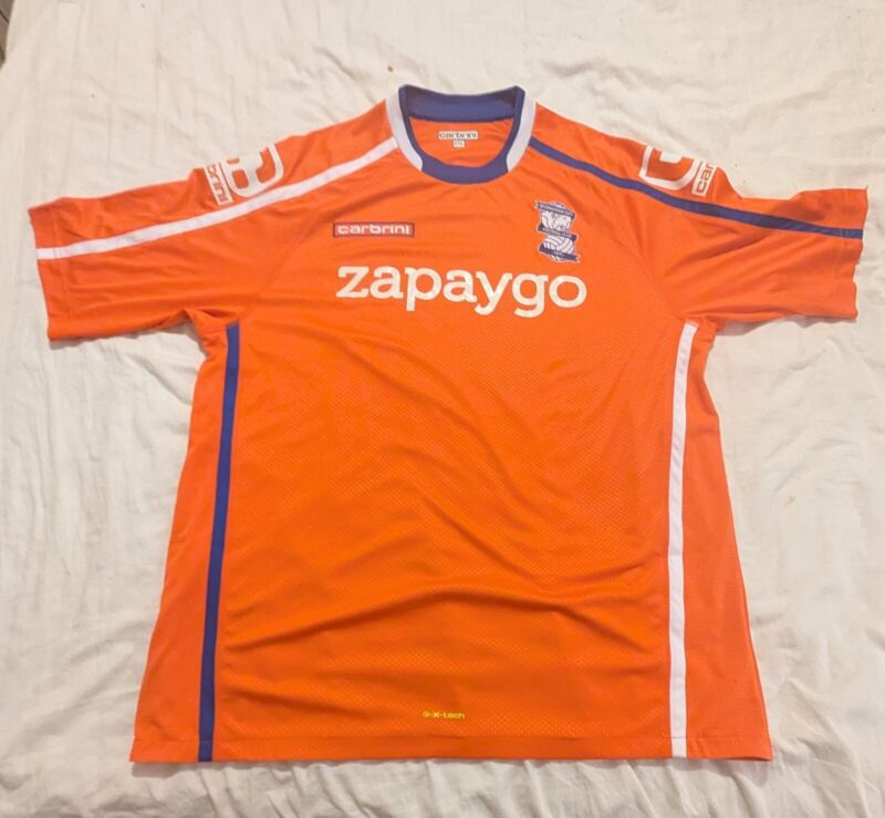 Birmingham City FC 2014/2015 3rd Shirt Orange Carbrini 2XL Vintage top BCFC  for sale on Ebay