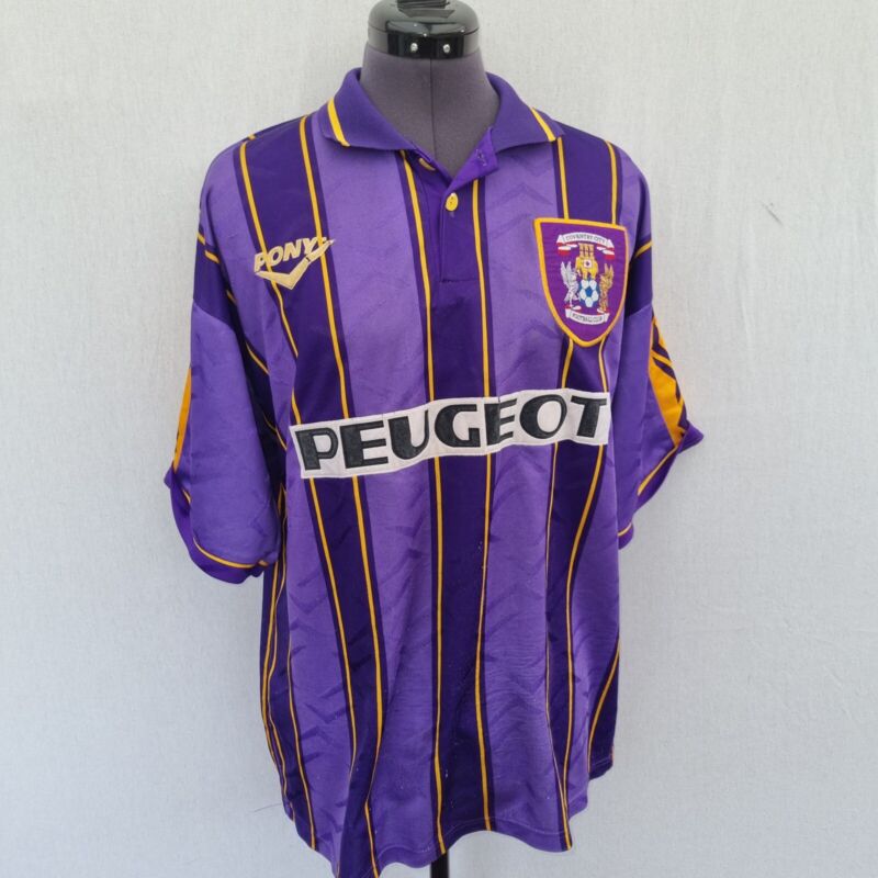 Vintage 90s Coventry City Pony 1994 - 1995 Away Football Shirt  90s Top Large L for sale on Ebay