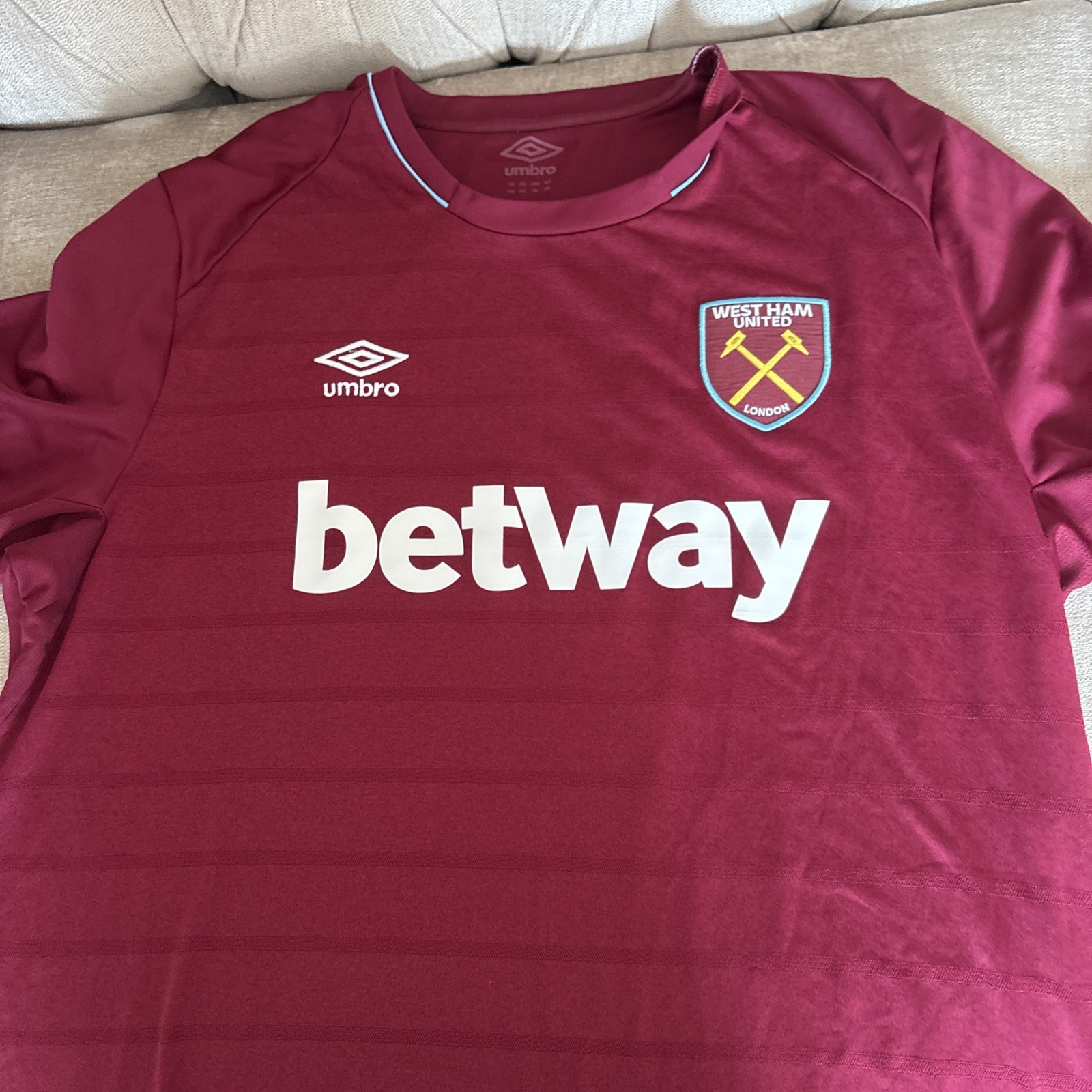 West Ham United Umbro Home Shirt 2018/19 Men’s Large xxl for sale on Ebay