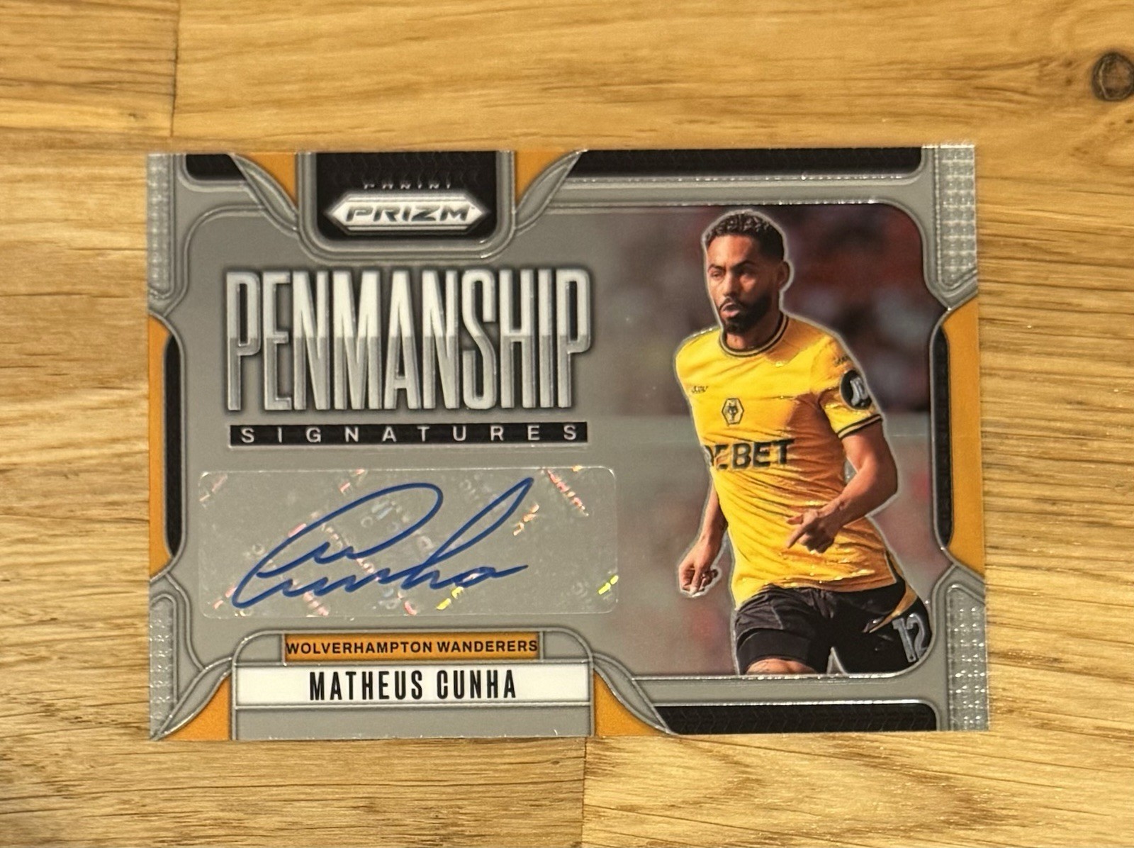 24/25 Panini Prizm EPL Matheus Cunha Wolves Penmanship Signatures for sale on Ebay