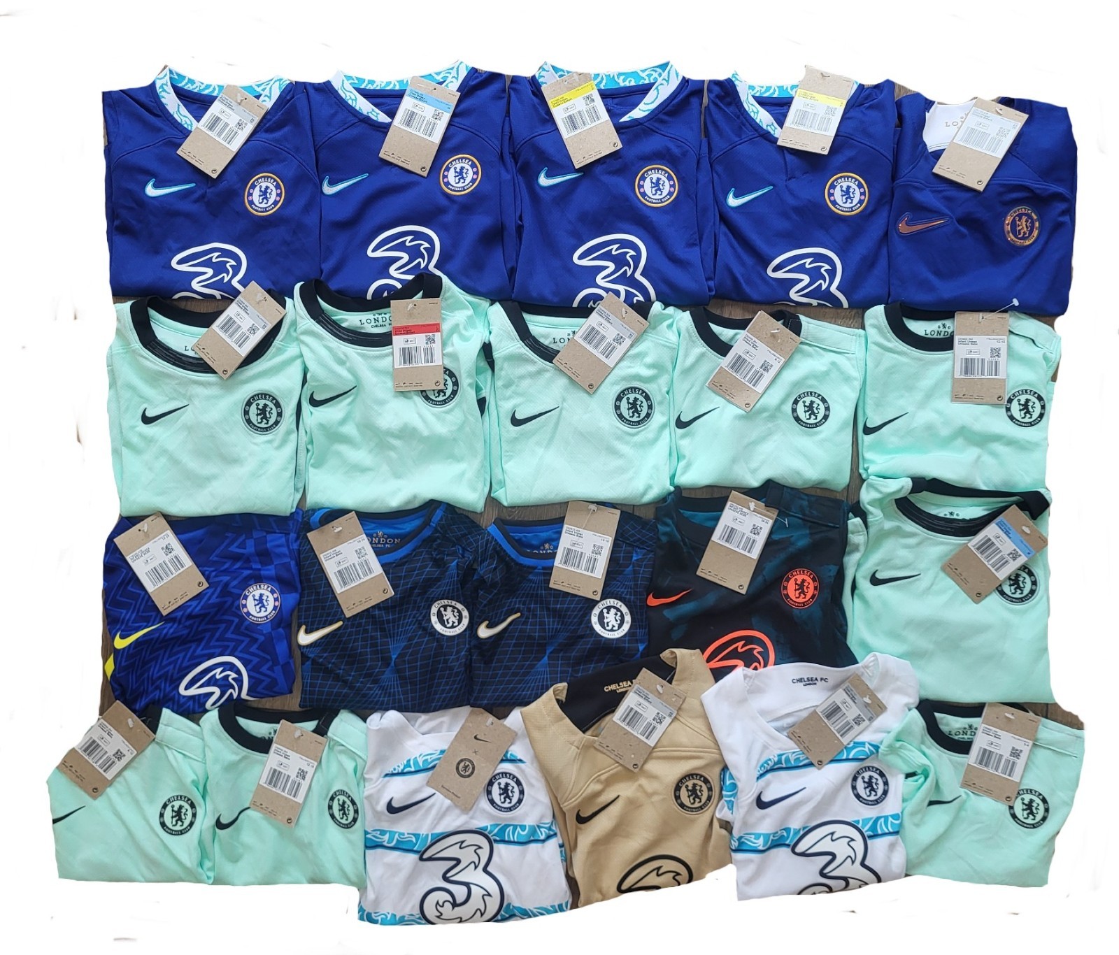 Chelsea Football Shirt JOB LOT X 21 NIKE Kids Boys Infants Bundle for sale on Ebay