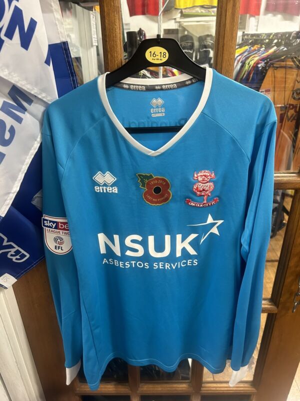 football shirt Match issue UN WORN Poppy  Lincoln City Goalkeeper Remembrance for sale on Ebay