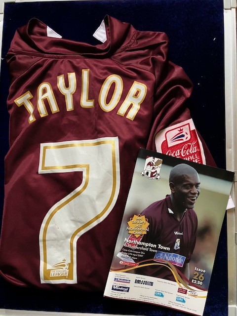 Northampton Town Match worn shirt Ian Taylor (ex Villa, Derby) last game 2006/07 for sale on Ebay