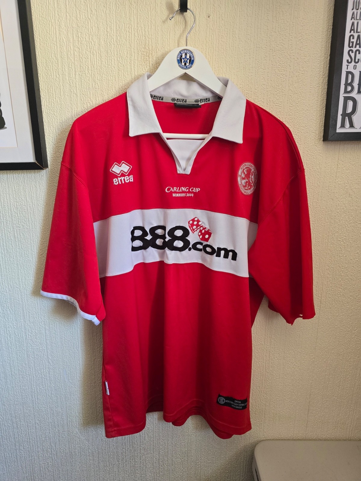 Middlesbrough 2004/05 Errea Carling Cup winners home shirt - XL for sale on Ebay