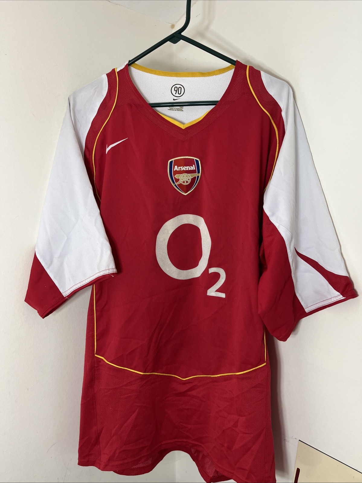 Vintage Arsenal FC 2004/2005 Home Nike O2 Football Shirt Size XXL for sale on Ebay