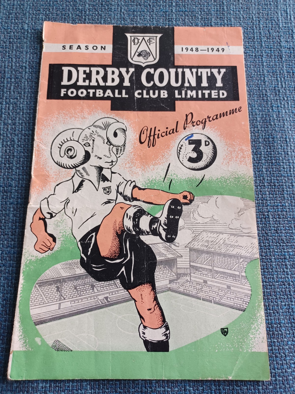 Derby County V Burnley 18/4/1949 for sale on Ebay
