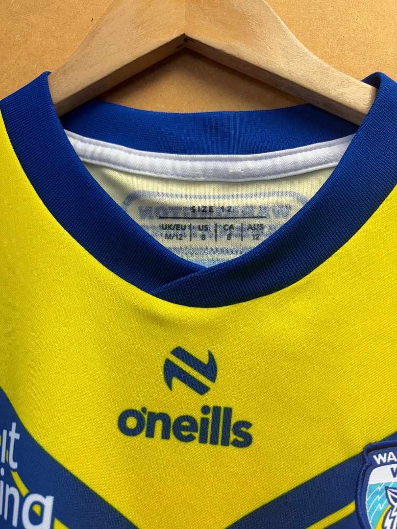 Unisex O'neills Warrington Wolves Sports T-shirt Yellow Size M/12 CG P15 for sale on Ebay