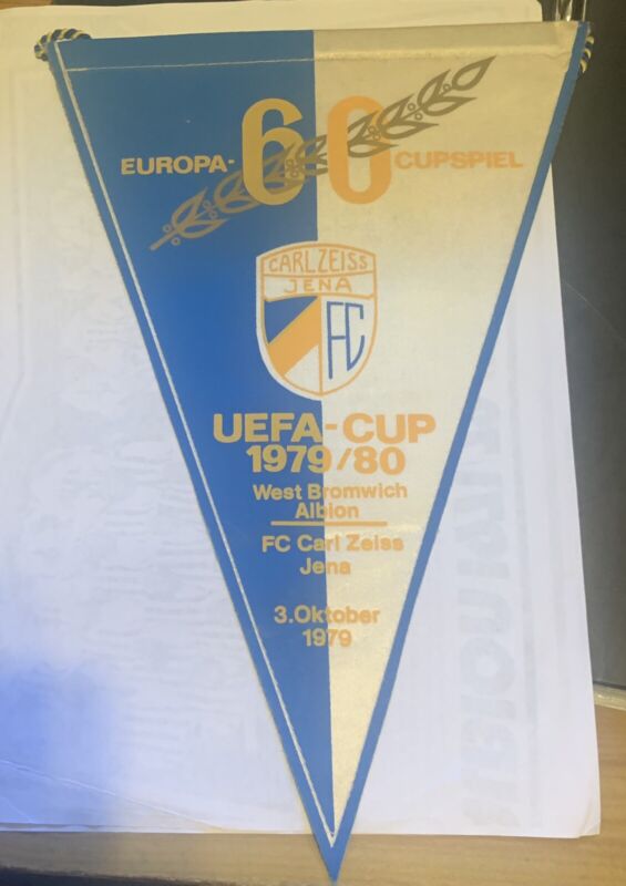 3/10/1979 Carl Zeiss Jena v West Bromwich Albion UEFA CUP Pennant WBA West Brom for sale on Ebay