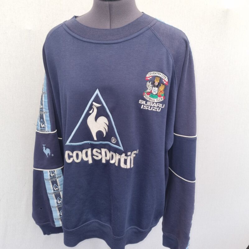 Vintage Rare 90s Coventry City Le Coq Sportif Football Sweat shirt Jumper 90s L for sale on Ebay