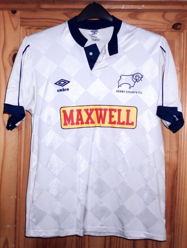 1987-1989 Derby County football shirt Umbro Maxwell Mens 38-40 for sale on Ebay