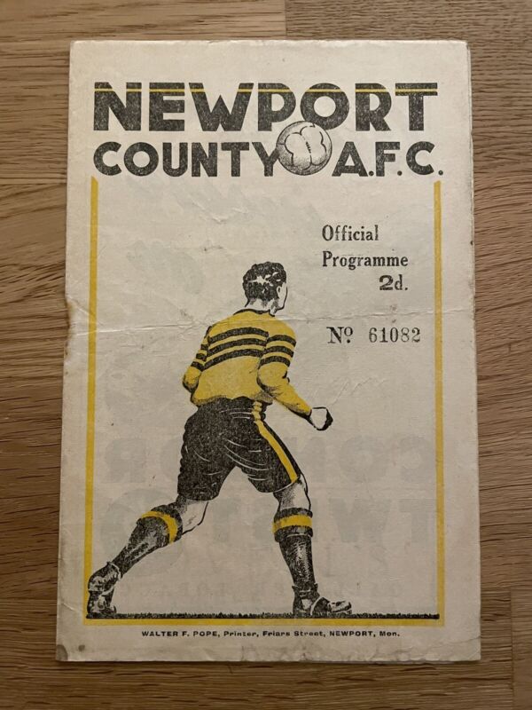 NEWPORT COUNTY v FULHAM 25 December 1946  Programme for sale on Ebay