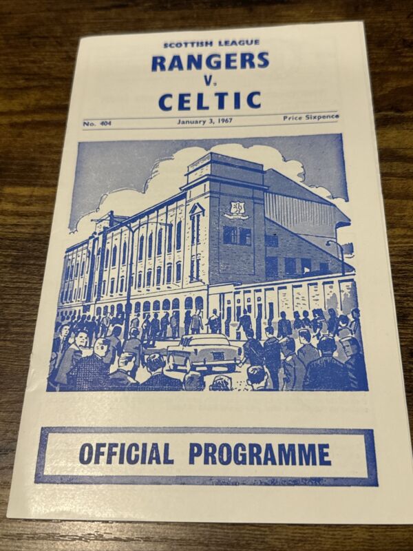 Rangers V Celtic 1966/67 POSTPONED ISSUE 3/1/1967  Lisbon FOOTBALL PROGRAMME for sale on Ebay