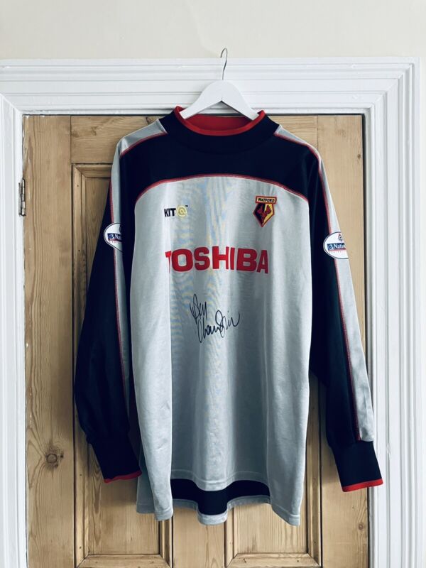 *Match Worn/ Signed Watford FC 2001-2002 Goalkeeper Shirt Alec Chamberlain #13 for sale on Ebay