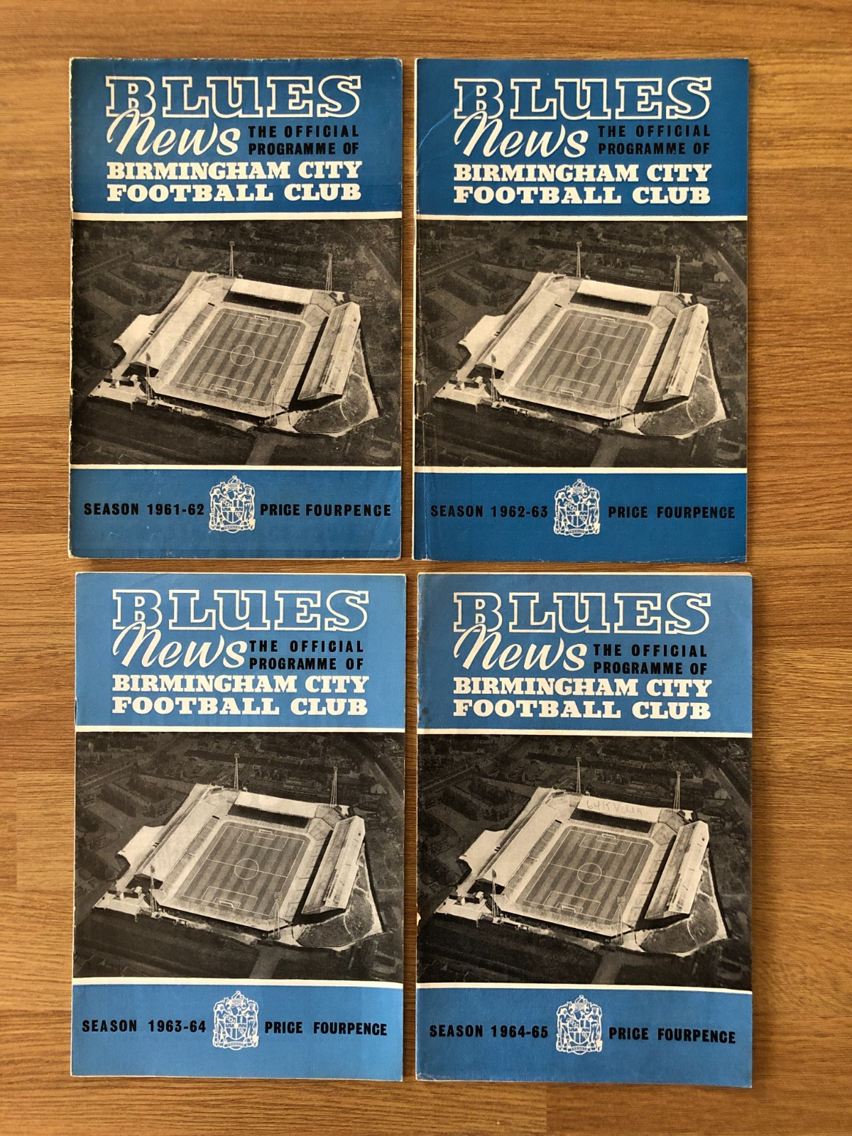 Four Birmingham City home programmes 1961/62; 1962/63; 1963/64; 1964/65. for sale on Ebay