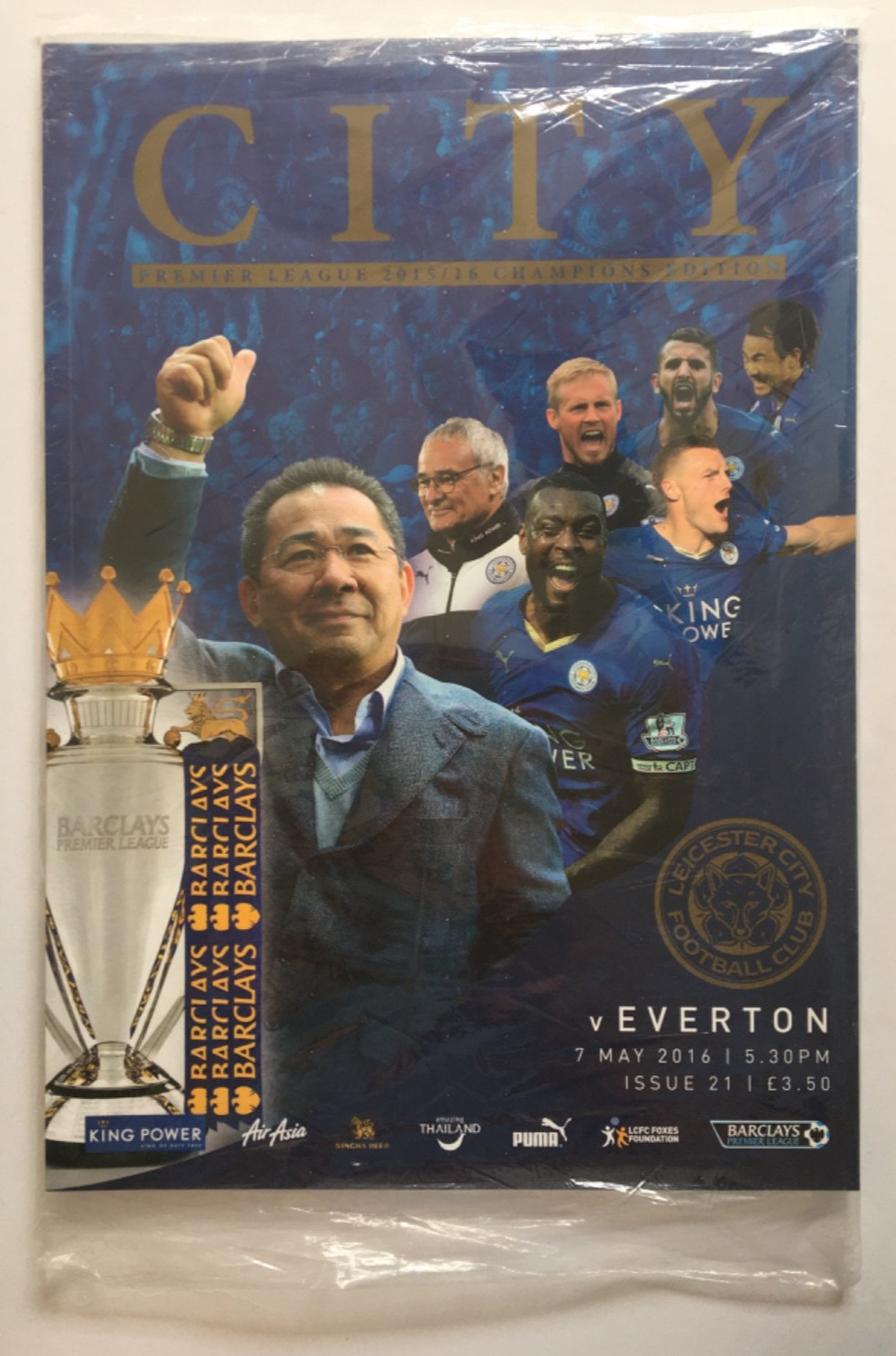 Leicester city v Everton Premier League 2015/16 Programme SEALED for sale on Ebay