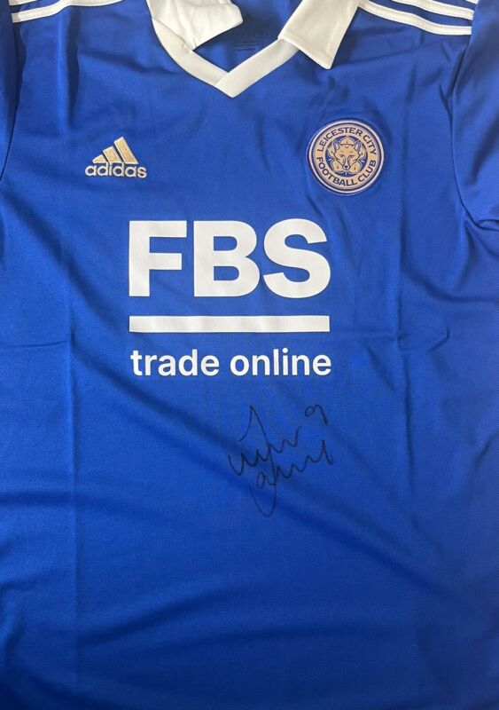Jamie Vardy Signed Leicester City Home Shirt wCOA for sale on Ebay