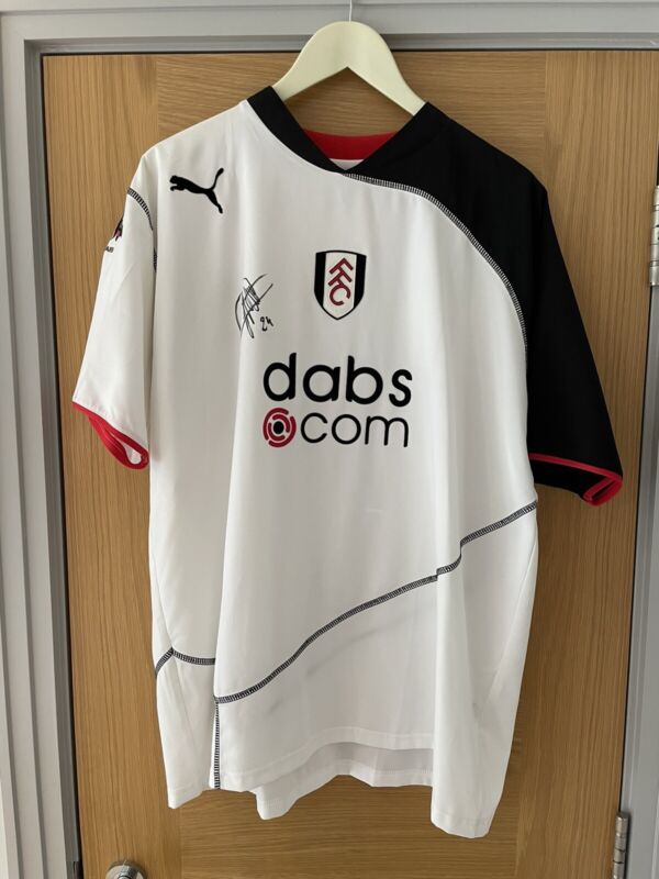 Fulham Alain Goma Signed / Worn Home Football Shirt Jersey 2003/04 Size XL for sale on Ebay