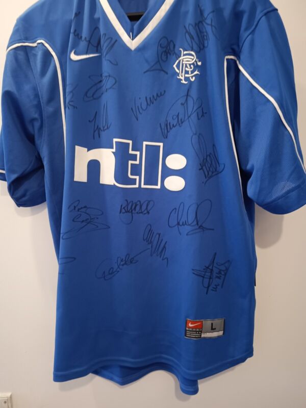Signed Rangers football shirt  for sale on Ebay