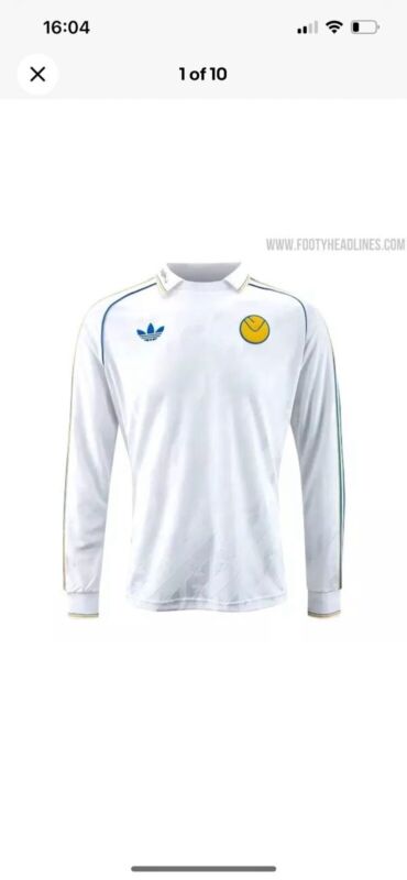 Leeds United Shirt    Adidas Originals Long Sleeve Shirt Size Large.  Very rare  for sale on Ebay