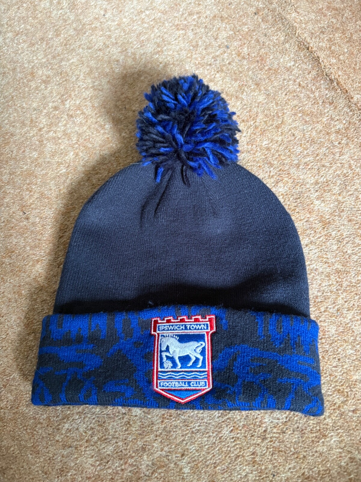 Ipswich Town Football Club Adult Bobble Hat. for sale on Ebay