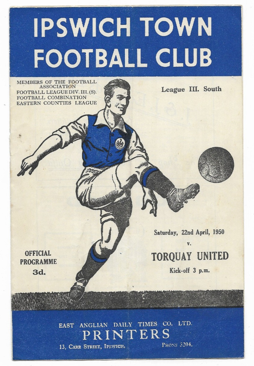 1949/50 Division 3 South - IPSWICH TOWN v. TORQUAY UNITED for sale on Ebay