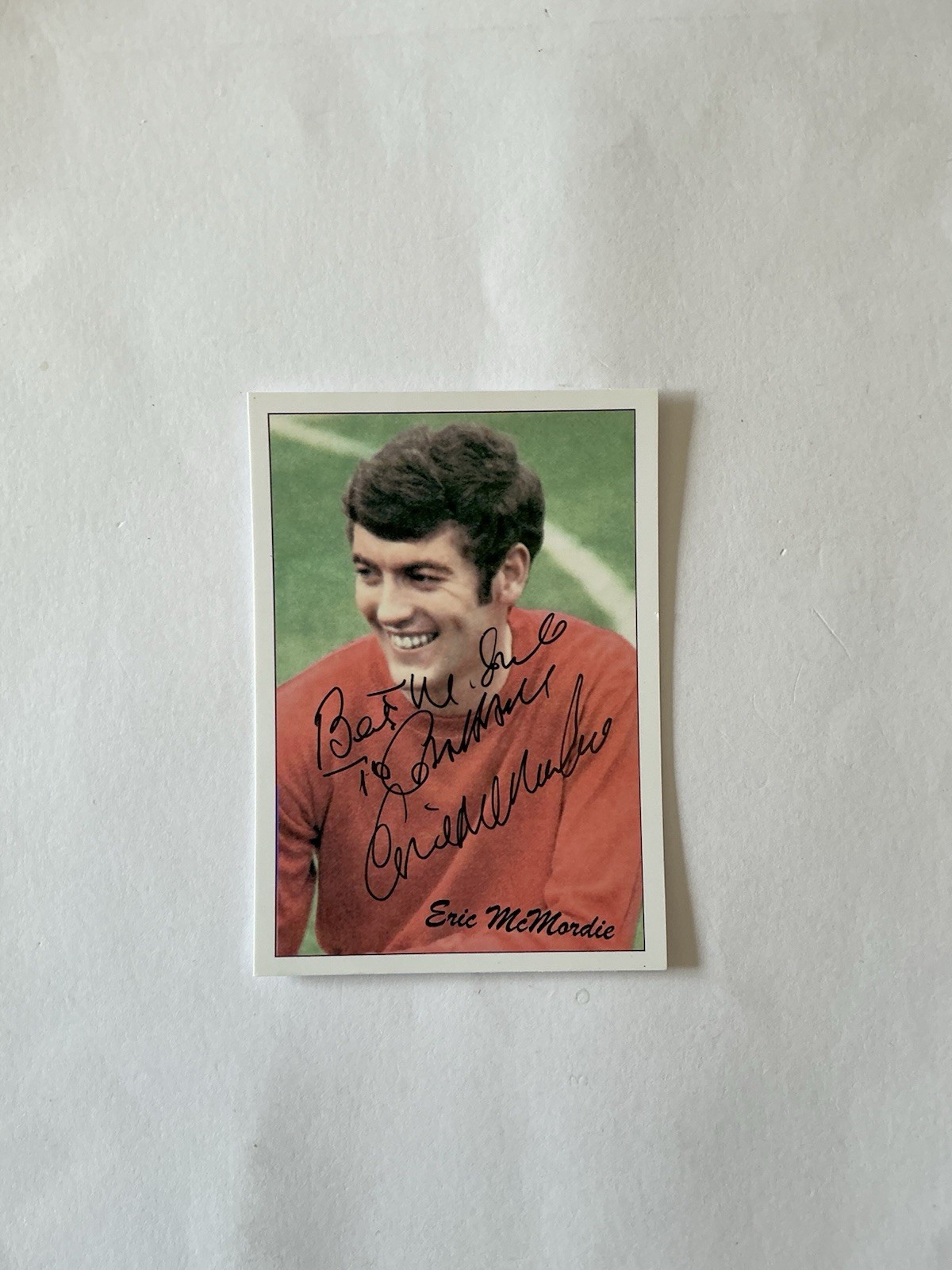 ERIC McMORDIE  Middlesbrough  Signed Repro Card. for sale on Ebay