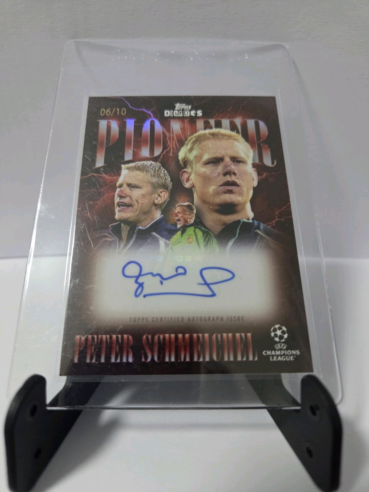 Topps Decades 2025 Peter Schmeichel Auto /10 Manchester United for sale on Ebay