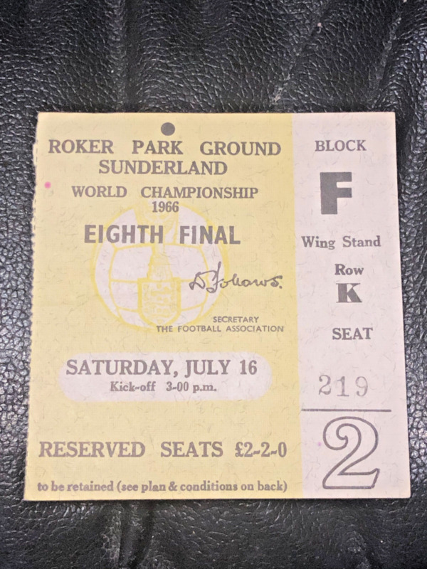 WORLD CUP 1966 RARE MATCH IN ESTADIO SUNDERLAND 16 JULY : ITALY vs URSS for sale on Ebay
