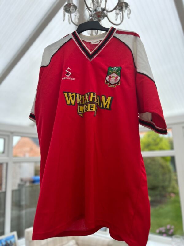 Wrexham AFC 2000-01 red home shirt, size L - Welcome to Wrexham, Wrexham Lager for sale on Ebay