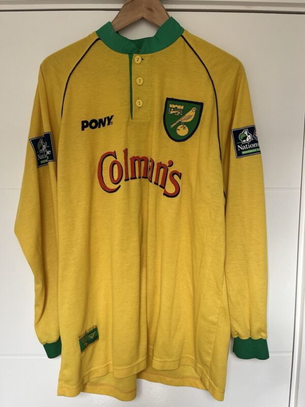 Original Pony 1997-1999 Norwich City Football Club Home Shirt for sale on Ebay