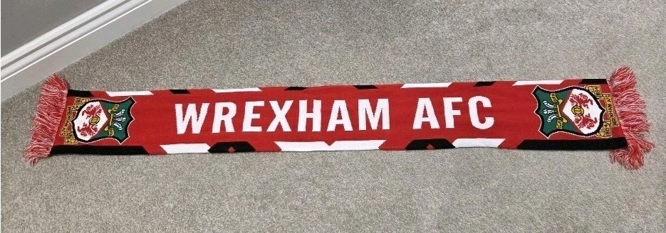 Official Wrexham AFC Football Scarf Ryan Reynolds for sale on Ebay