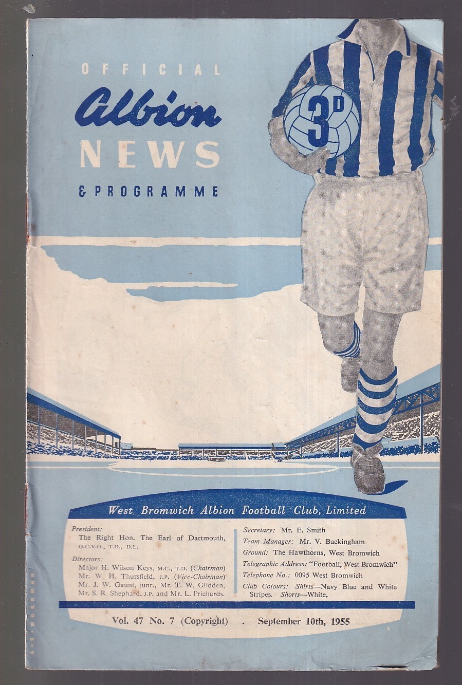 West Bromwich Albion Reserves v Leeds United Reseves - Sept. 10th 1955 (S2) for sale on Ebay