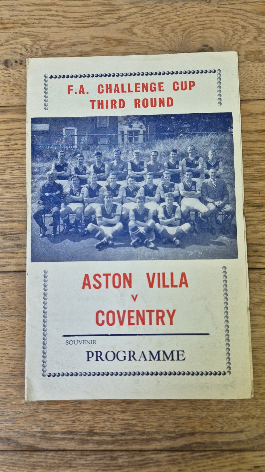 1965 Aston Villa v  Coventry City  Fa Cup 3rd Round Pirate Programme for sale on Ebay