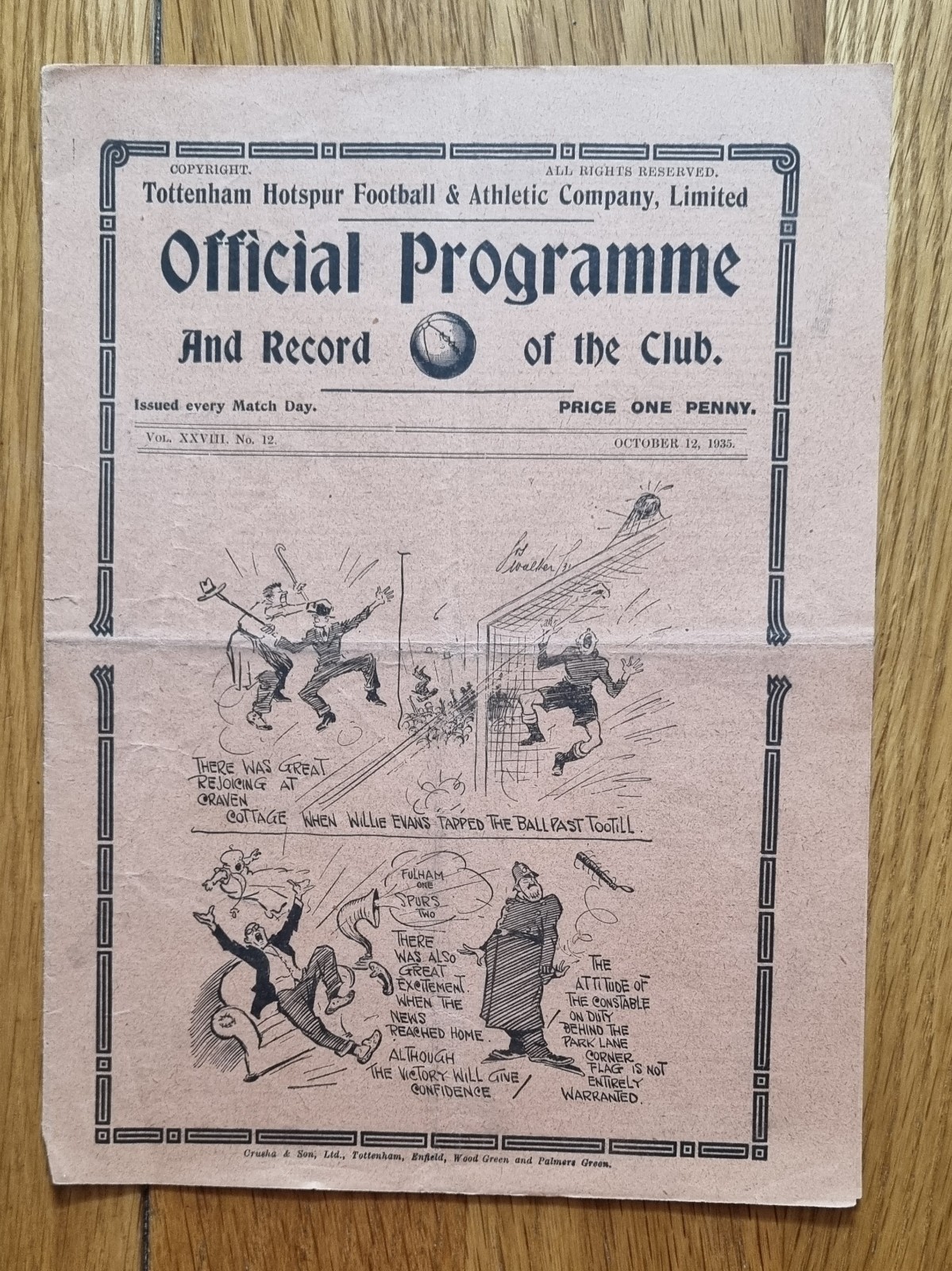 Tottenham/Spurs v Burnley 1935/36 for sale on Ebay