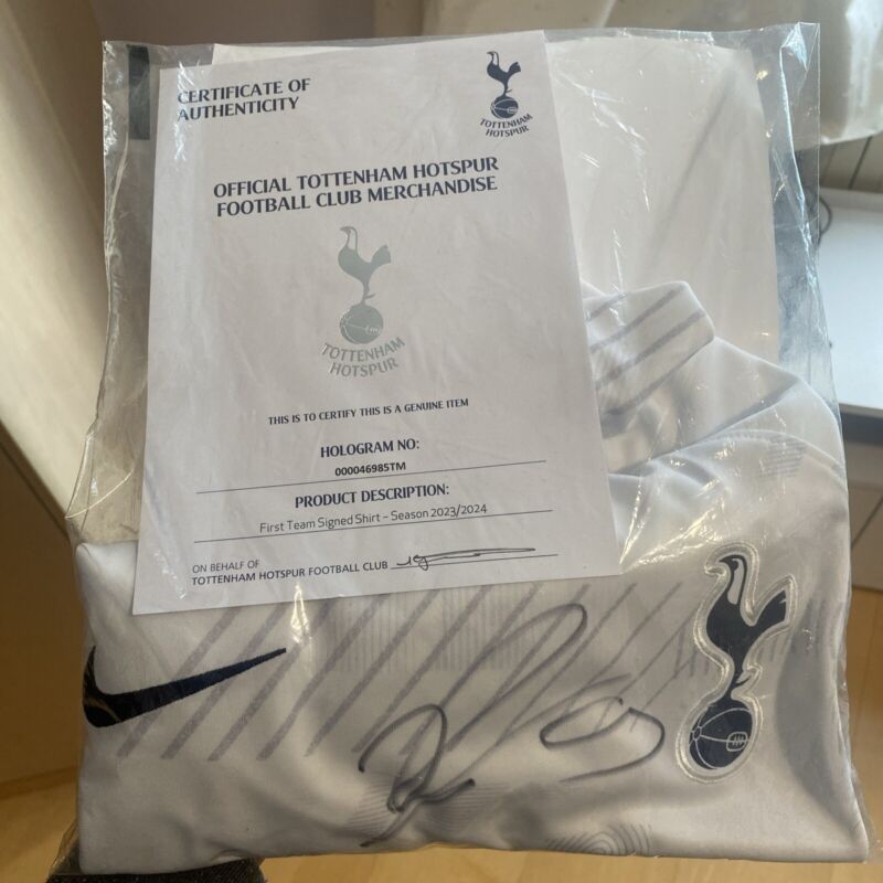 Team signed 2023/24 Tottenham Hotspur shirt  for sale on Ebay