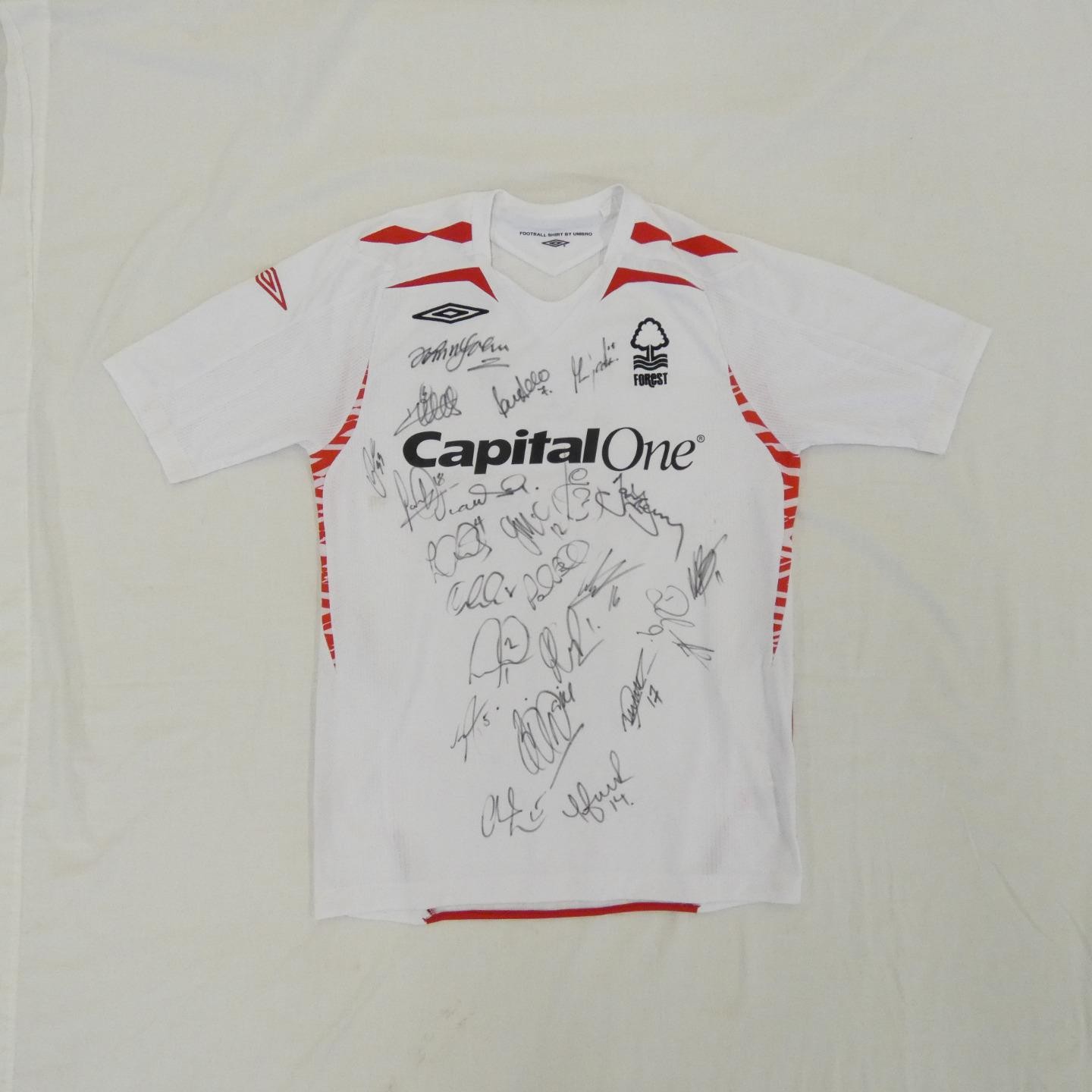 Nottingham Forest - Signed Replica Away Shirt 2008/09 Best Wishes on Back for sale on Ebay