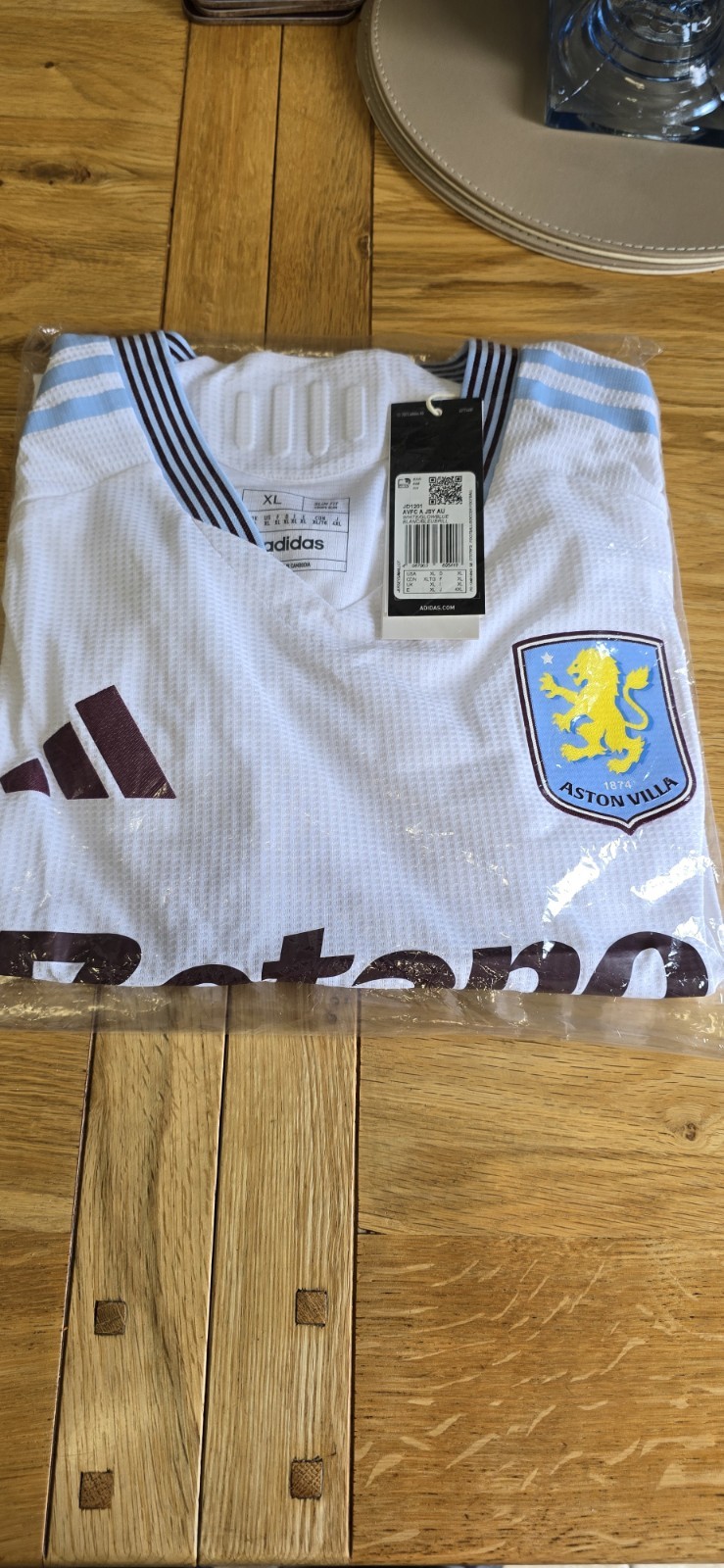 Aston Villa Authentic Away Shirt 2024-2025 Size Xl Slimfit. for sale on Ebay