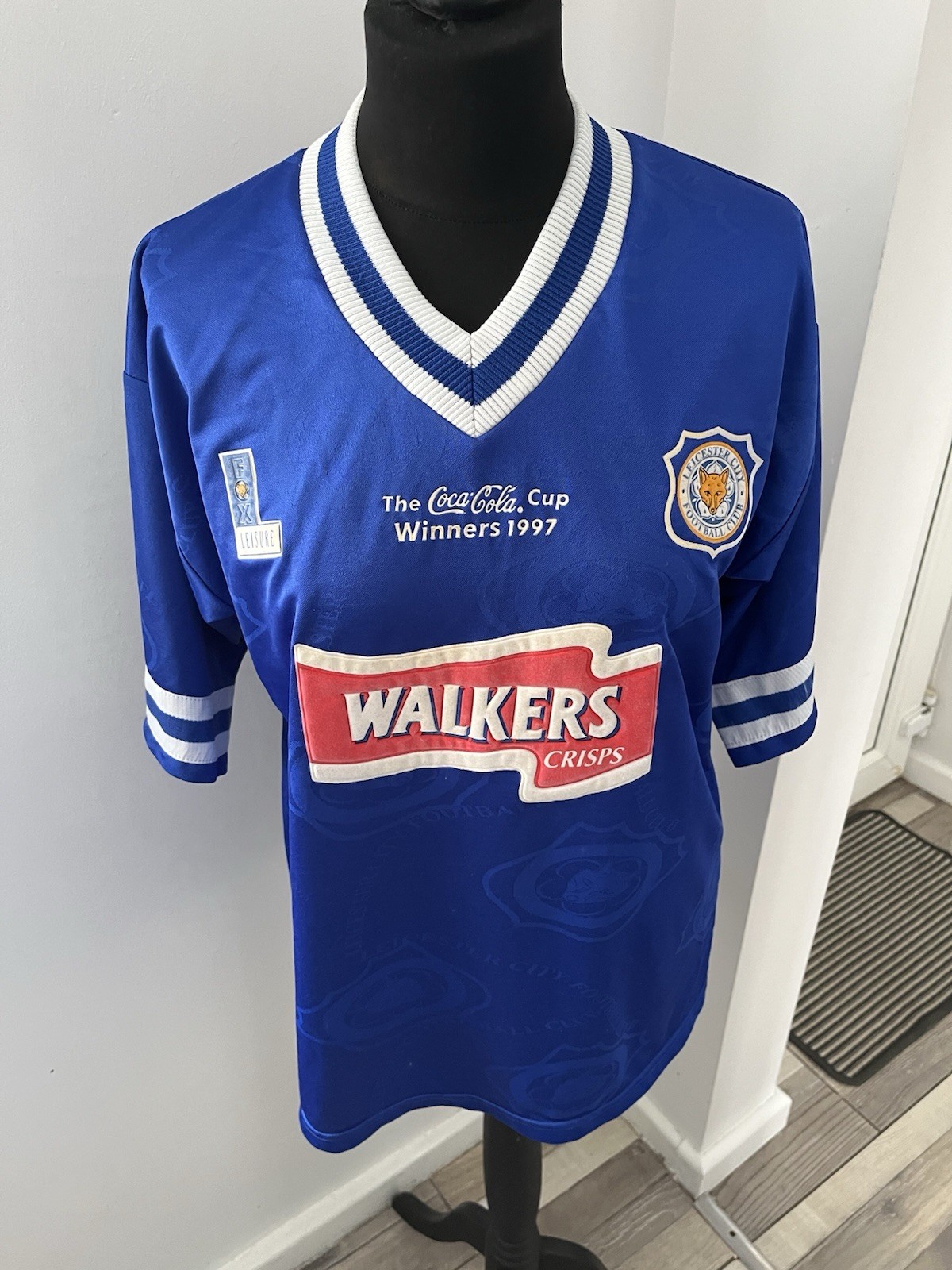 Vintage Leicester City Blue Home Walkers Shirt 1997 Cup Winners Size M Chest 42 for sale on Ebay