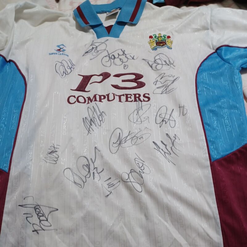 burnley football shirt signed  for sale on Ebay