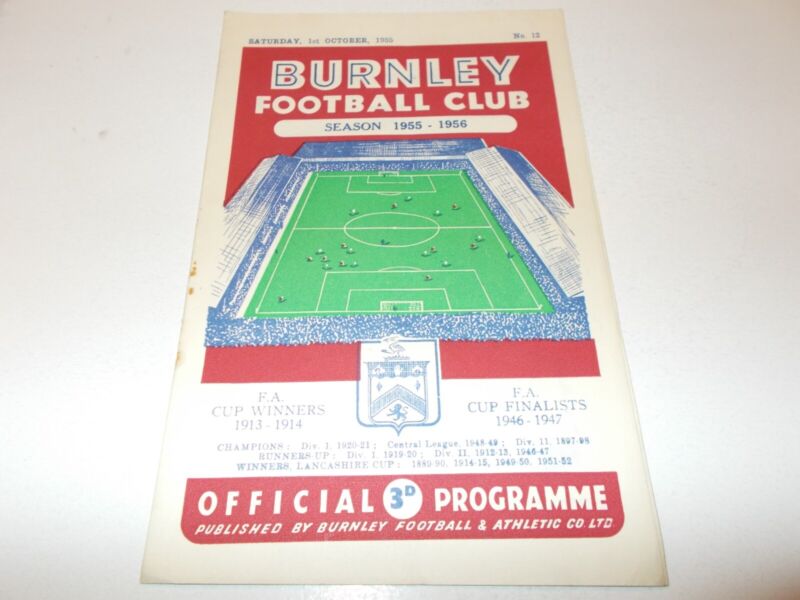Burnley v Sheffield United 55/56  RESERVES for sale on Ebay