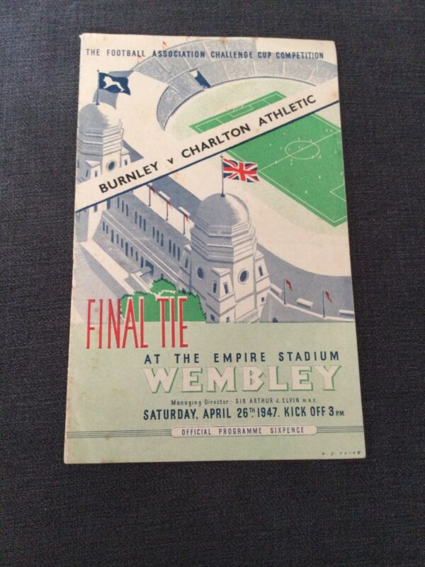 1947 Burnley V Charlton FAC Final for sale on Ebay